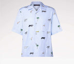 LV x The Darjeeling Limited Embroidered Striped Short-Sleeved Shirt