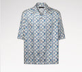 Monogram Printed Silk Short-Sleeved Shirt