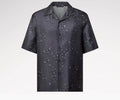 Monogram Short-Sleeved Silk Shirt