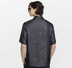 Monogram Short-Sleeved Silk Shirt