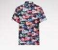 Printed Short-Sleeved Silk-Blend Shirt