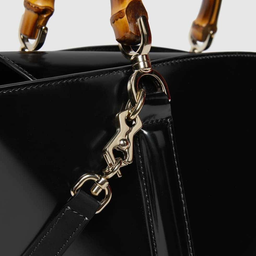 SMALL BAMBOO TOP HANDLE TOTE BAG
