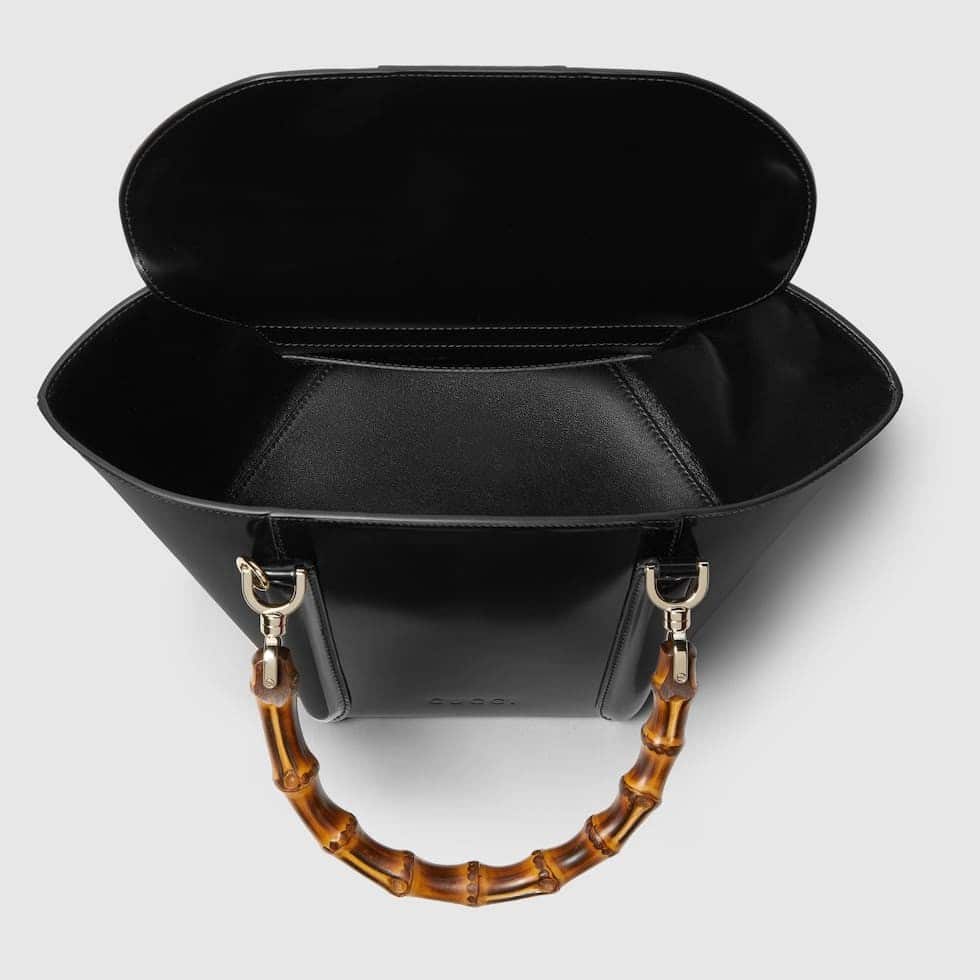 SMALL BAMBOO TOP HANDLE TOTE BAG