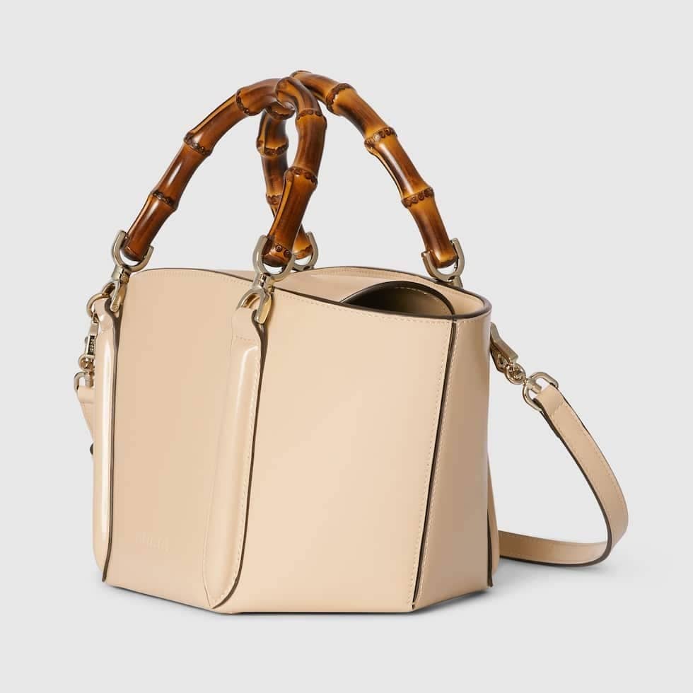 SMALL BAMBOO TOP HANDLE TOTE BAG