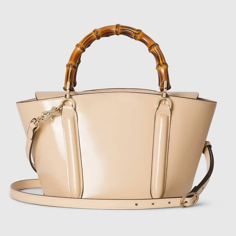 SMALL BAMBOO TOP HANDLE TOTE BAG