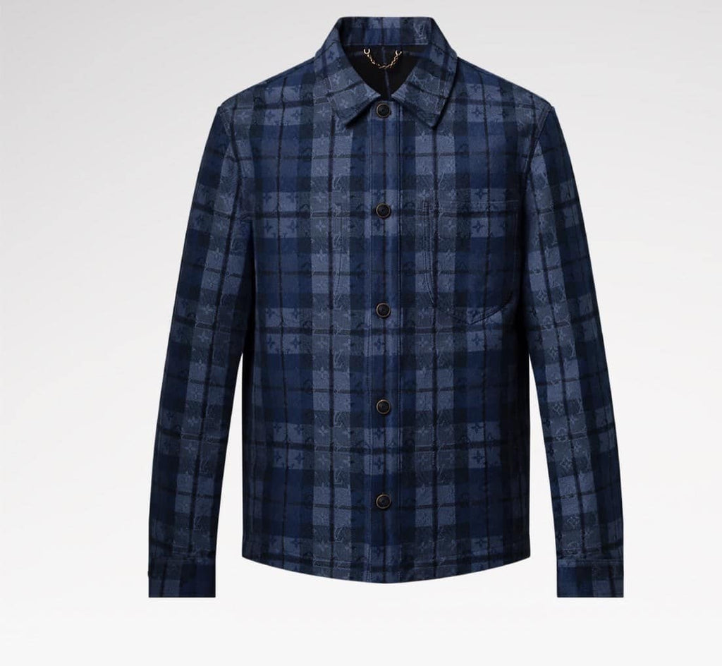 Monogram Tartan Denim Overshirt