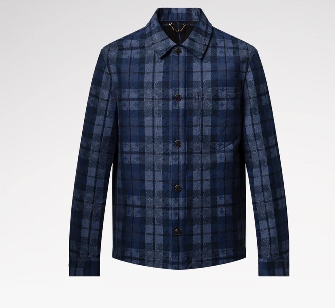 Monogram Tartan Denim Overshirt