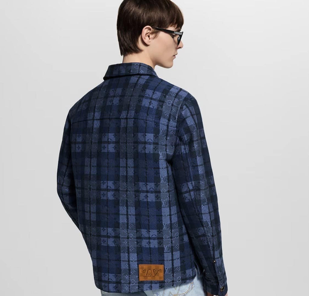 Monogram Tartan Denim Overshirt