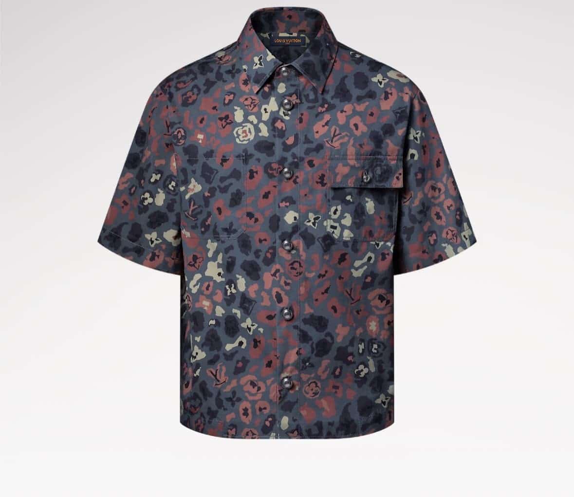Printed Short-Sleeved Workwear Shirt