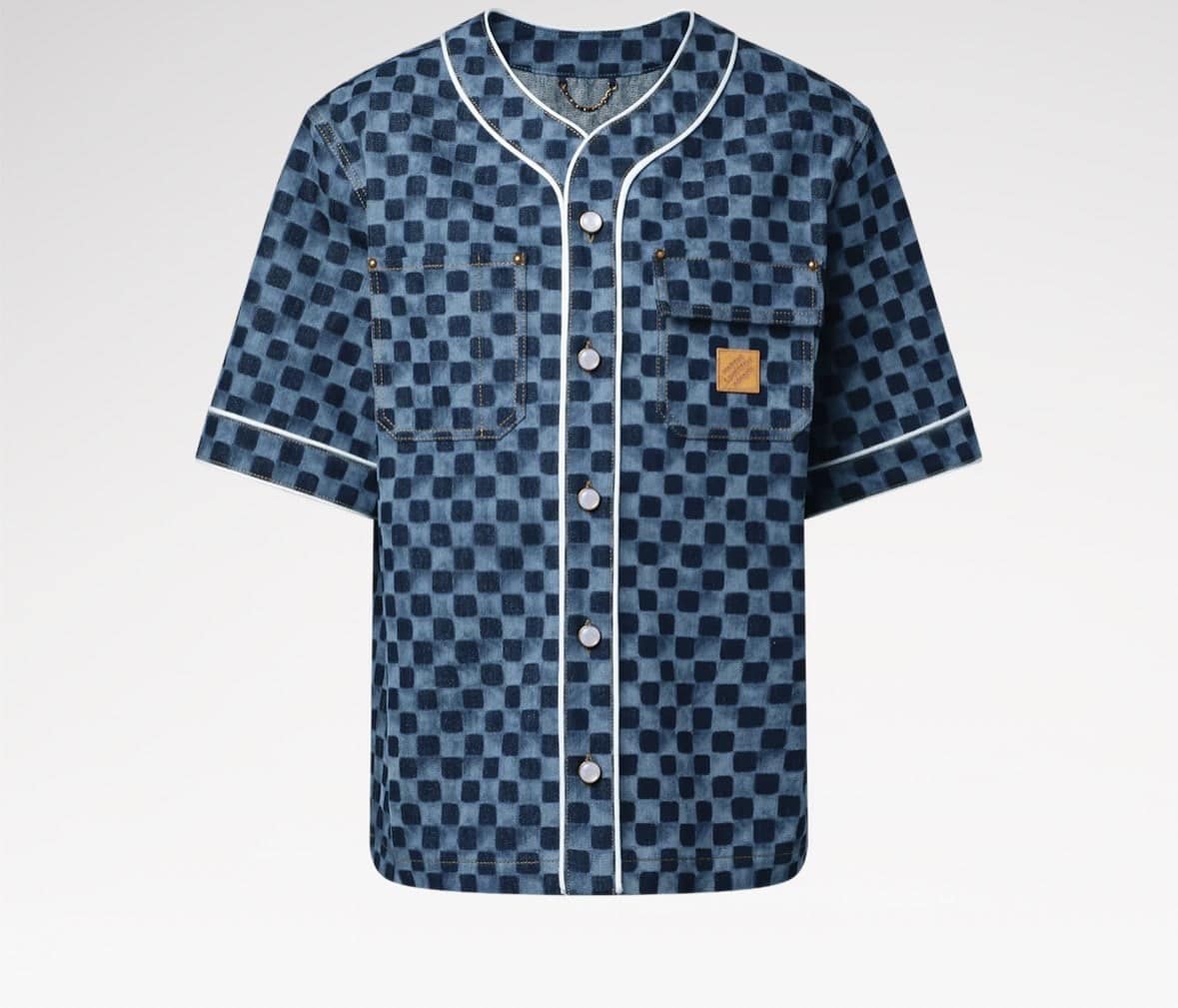 Damier Denim Baseball Shirt