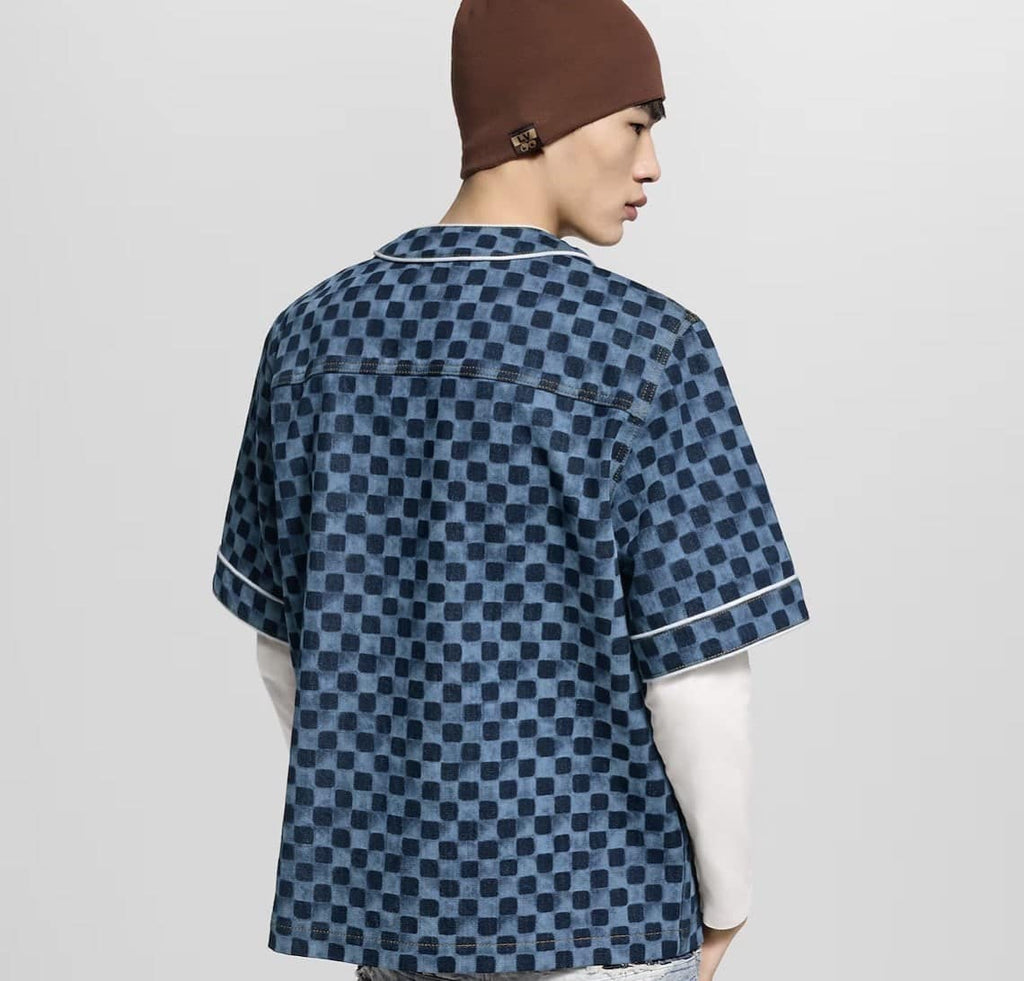 Damier Denim Baseball Shirt