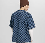 Damier Denim Baseball Shirt