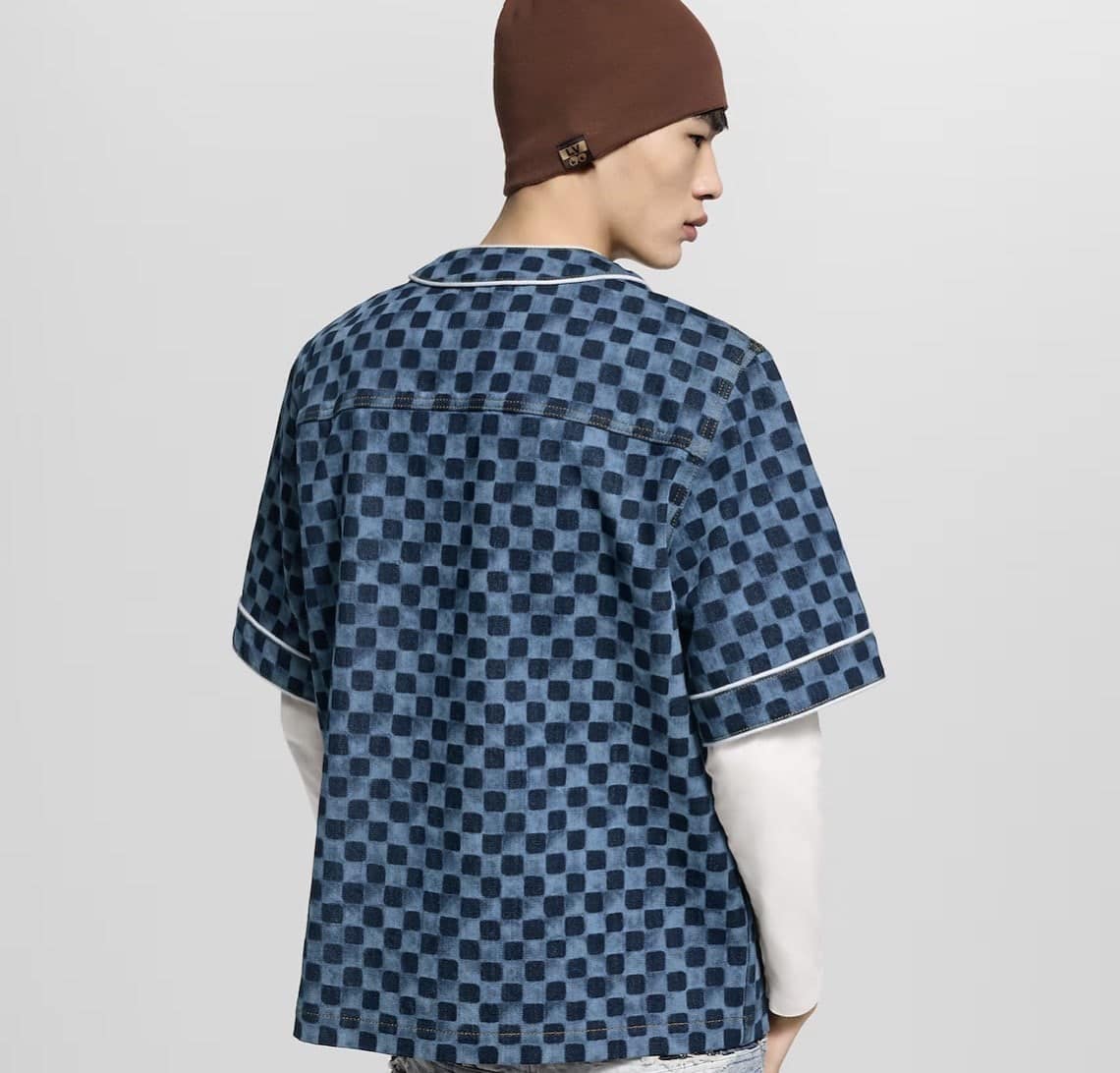 Damier Denim Baseball Shirt