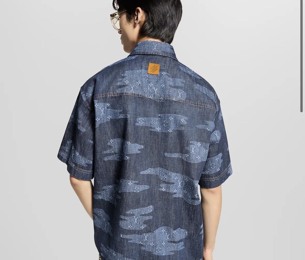 Monogram Short-Sleeved Chambray Shirt