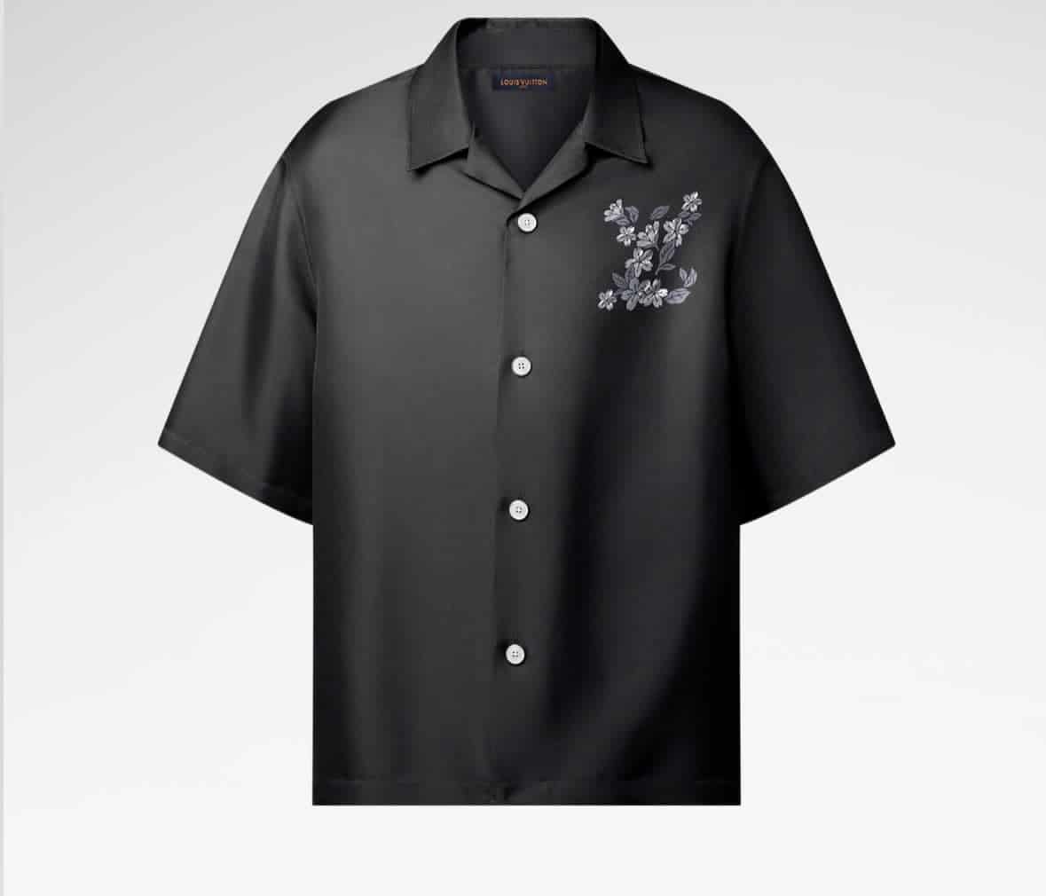 Printed Signature Silk Shirt