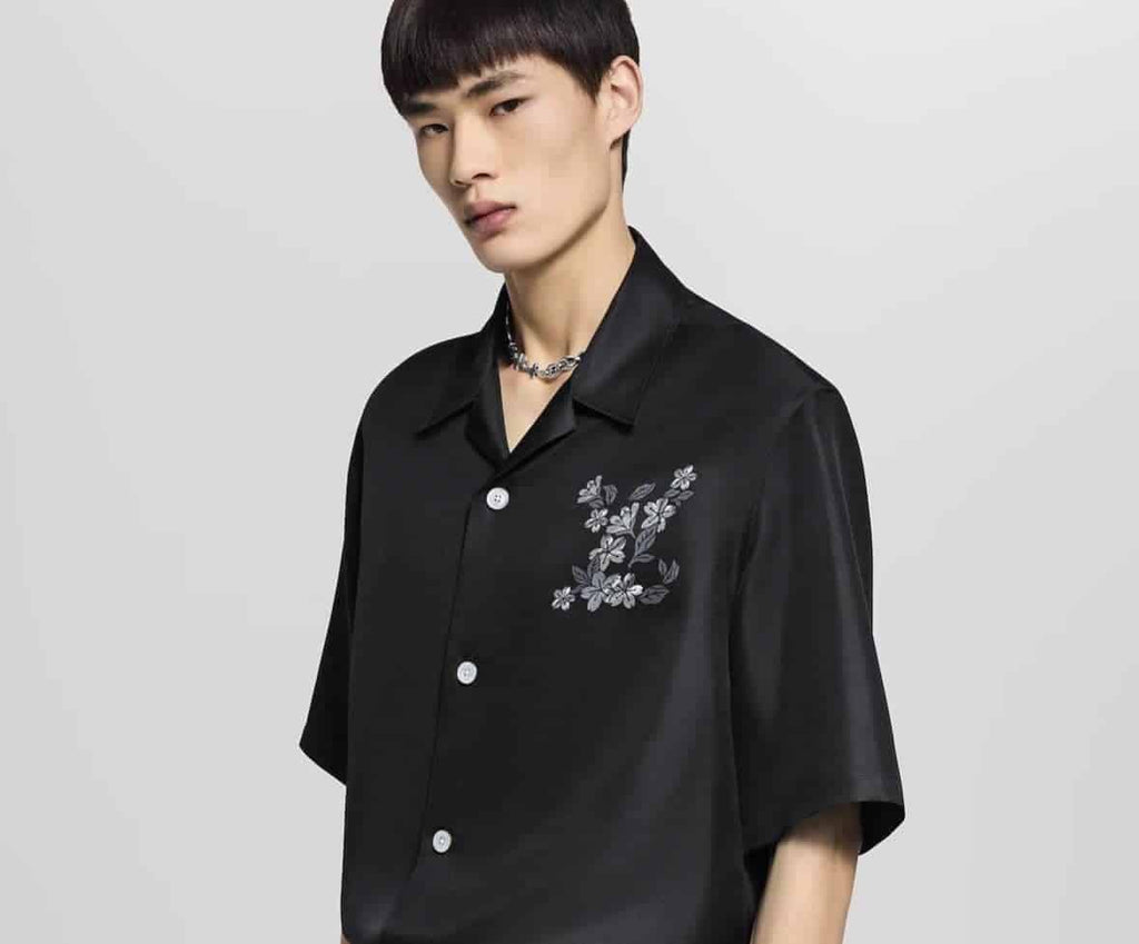 Printed Signature Silk Shirt