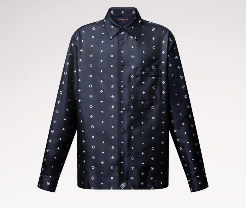 Monogram Silk Pajama Shirt