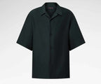 Mini Monogram Silk-Cotton Blend Short-Sleeved Shirt