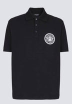 Cotton polo shirt with "Coin" print