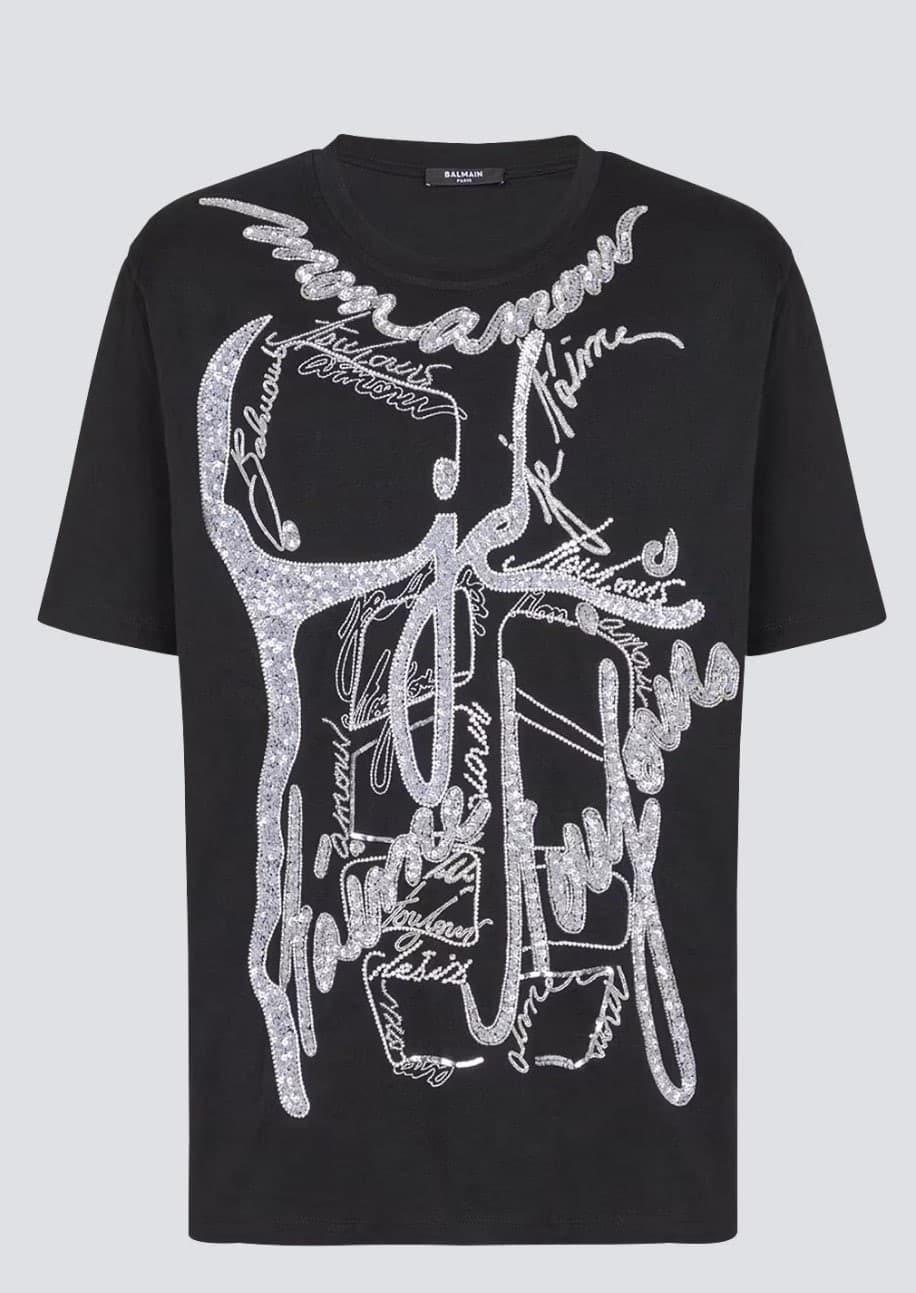 T-shirt with torso and "Love Letter" embroidery