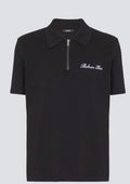 Short-sleeved polo shirt with embroidery