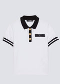 Two-tone polo shirt