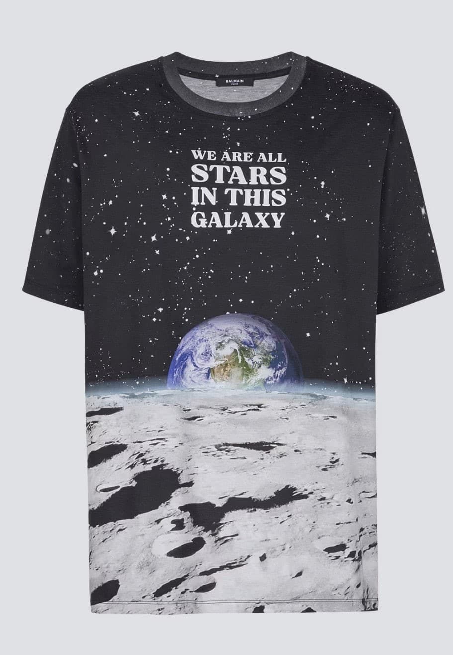 Earth &amp; Stars print T-shirt