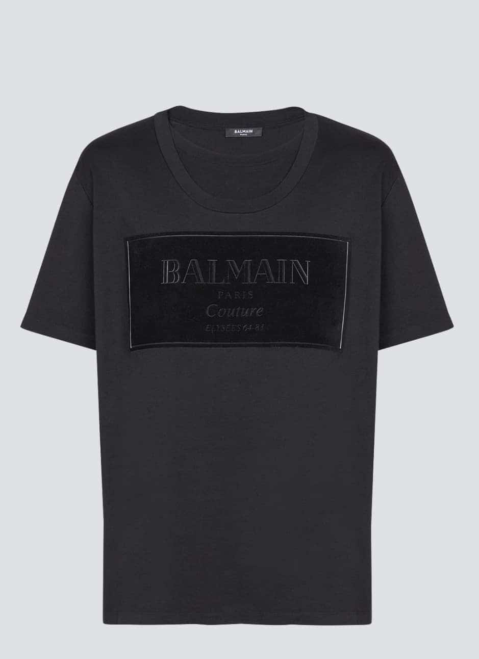 Big couture label flock t-shirt, regular fit