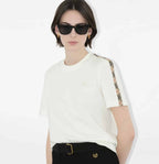 Check Trim Cotton T-shirt