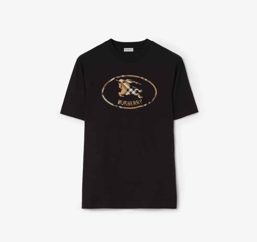 Check Knight Stamp Cotton T-shirtPrice