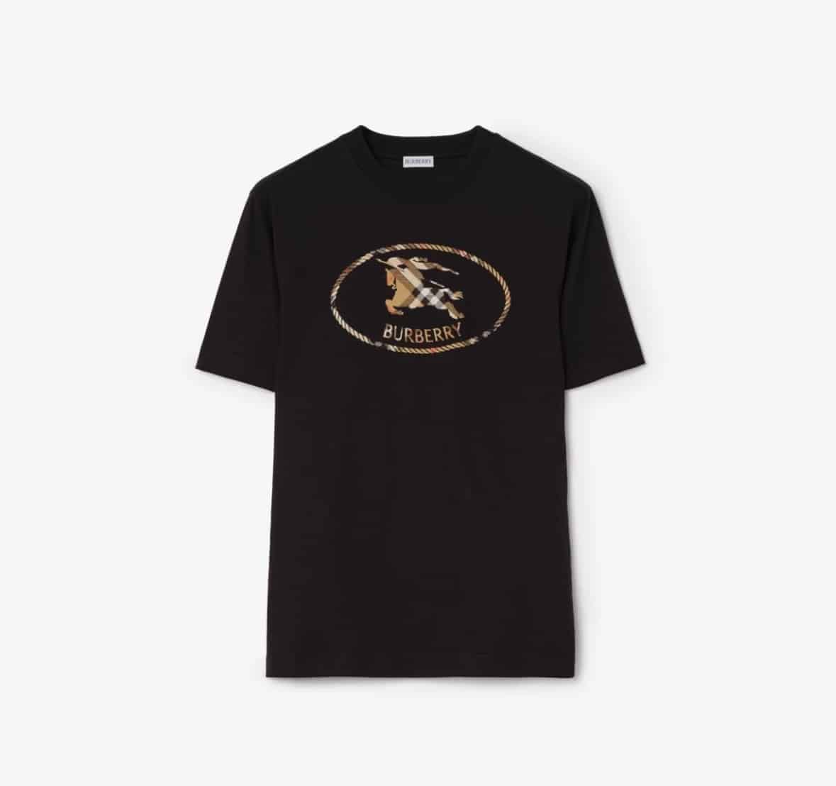 Check Knight Stamp Cotton T-shirtPrice