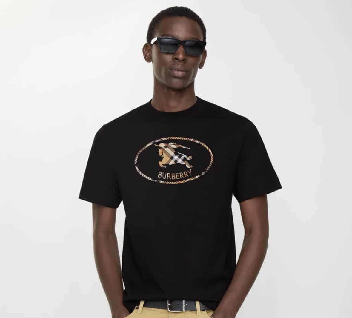 Check Knight Stamp Cotton T-shirtPrice