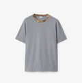Check Trim Cotton T-shirt