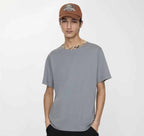 Check Trim Cotton T-shirt