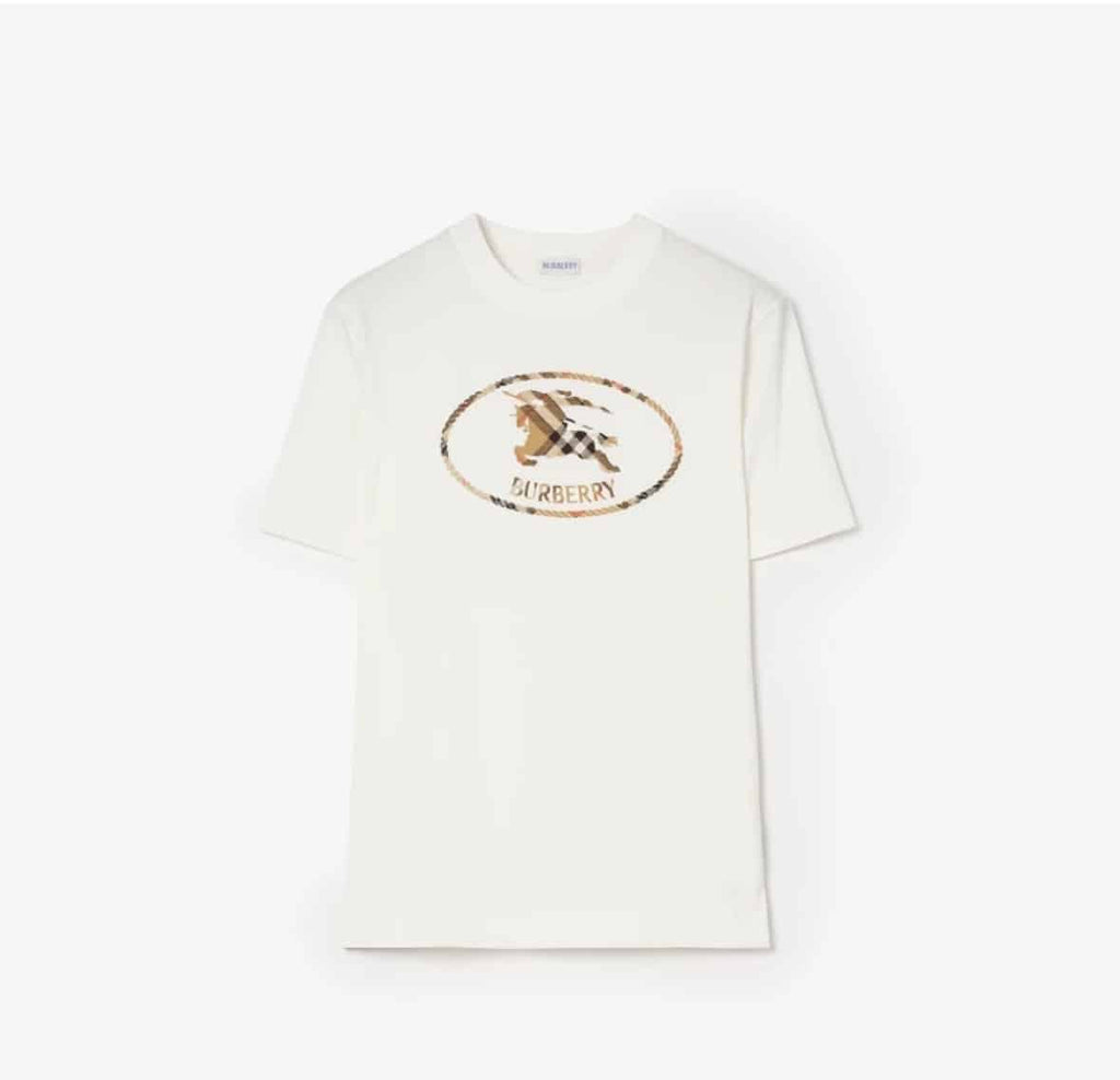 Check Knight Stamp Cotton T-shirtPrice