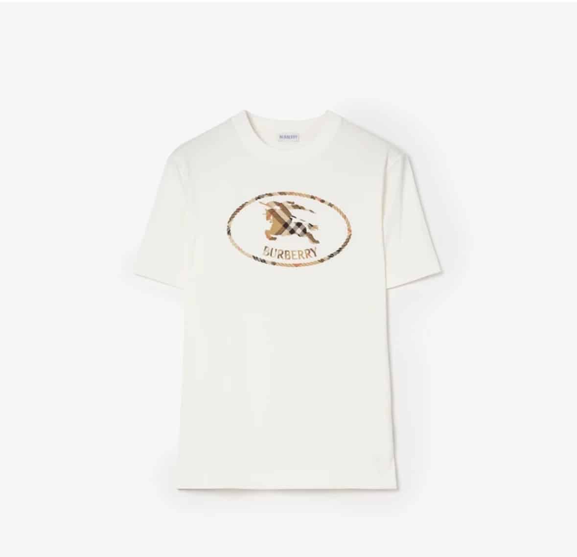 Check Knight Stamp Cotton T-shirtPrice