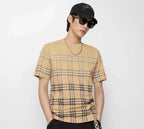 Gradient Check Cotton T-shirtPrice