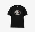 Check Knight Stamp Cotton T-shirt