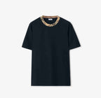 Check Trim Cotton T-shirt