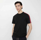 Check Trim Cotton T-shirt