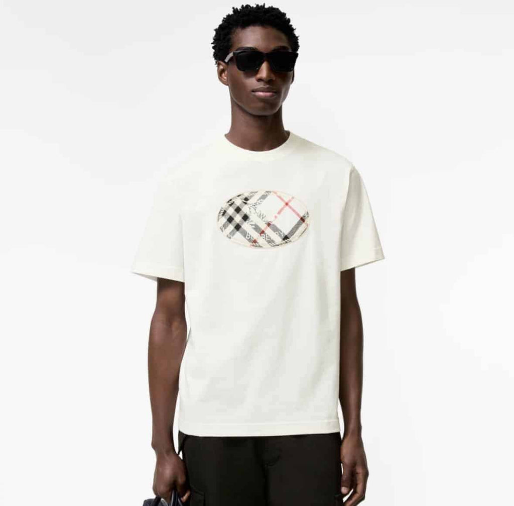 Check Knight Stamp Cotton T-shirtPrice