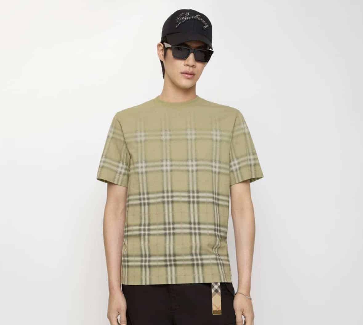 Gradient Check Cotton T-shirtPrice