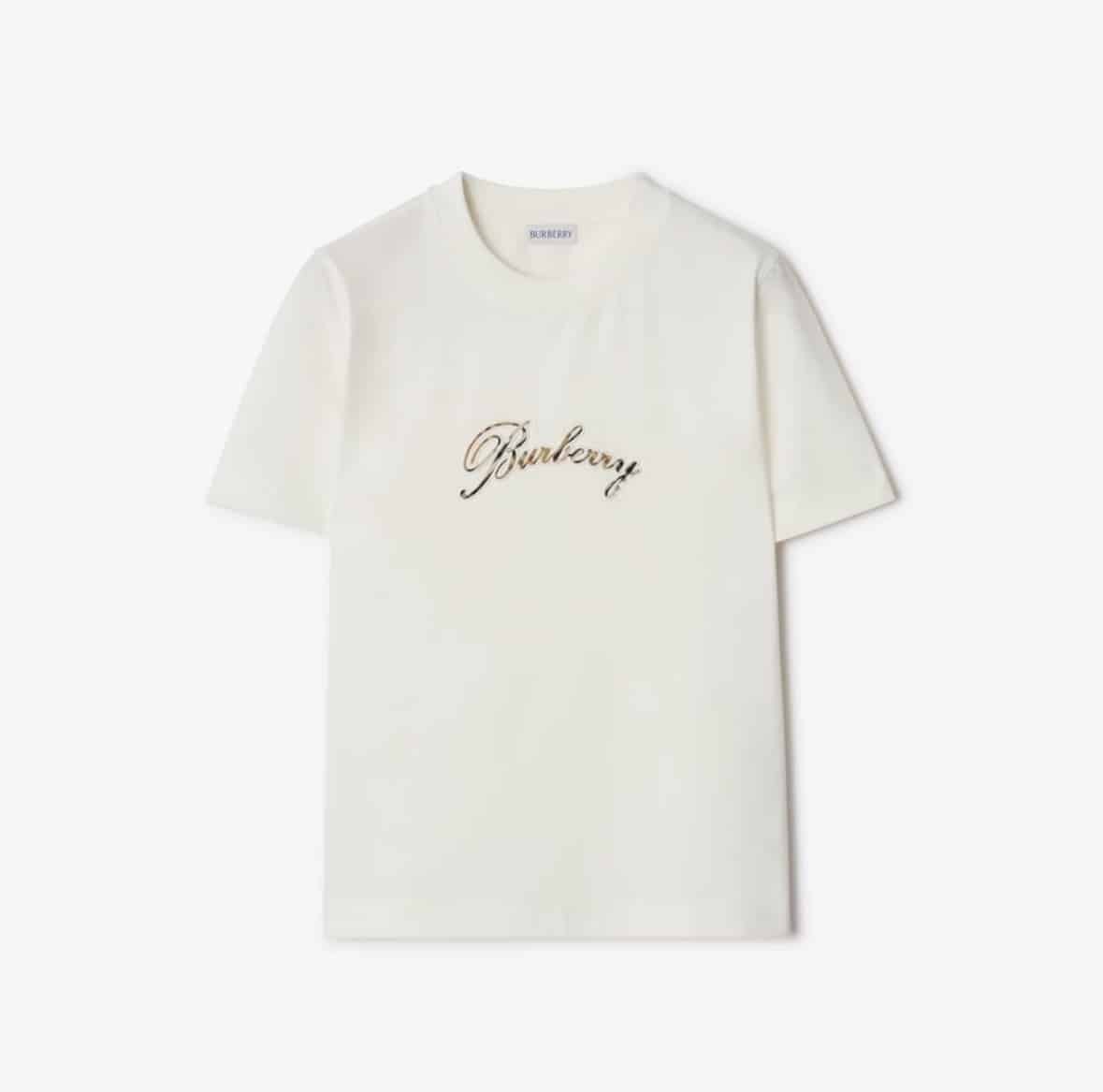Check Cursive Logo Cotton T-shirtPrice