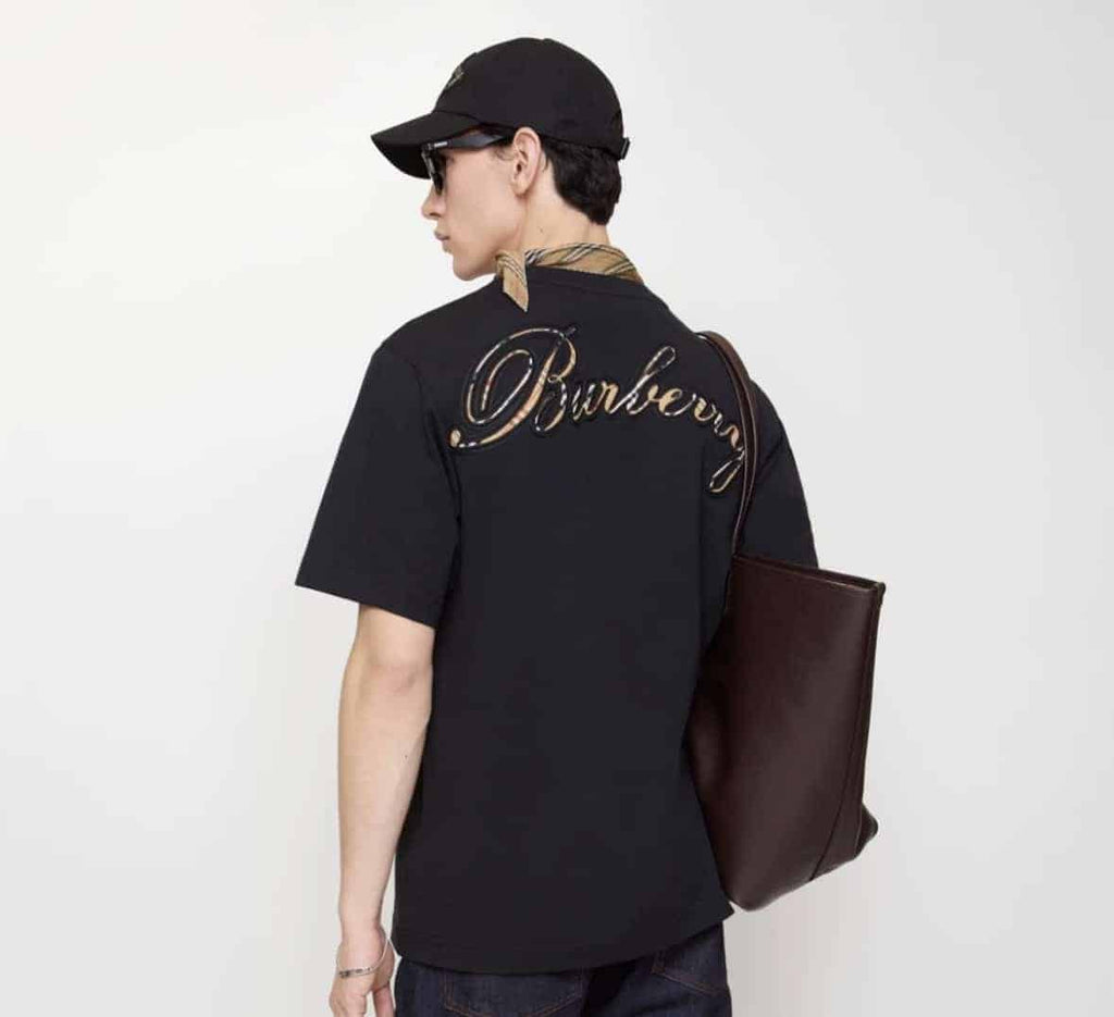 Check Cursive Logo Cotton T-shirtPrice