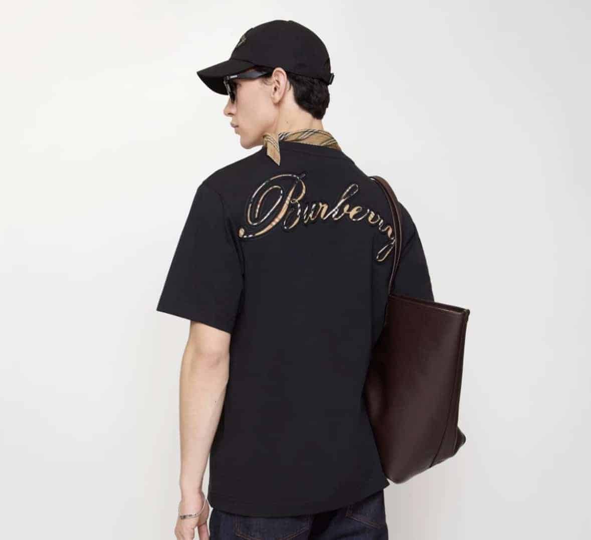 Check Cursive Logo Cotton T-shirtPrice