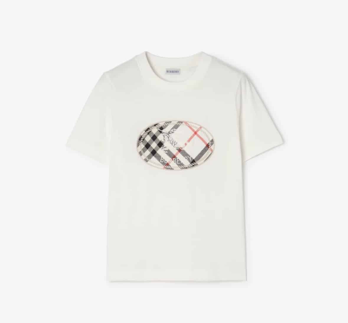 Check Knight Stamp Cotton T-shirtPrice