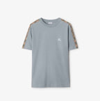 Check Trim Cotton T-shirt