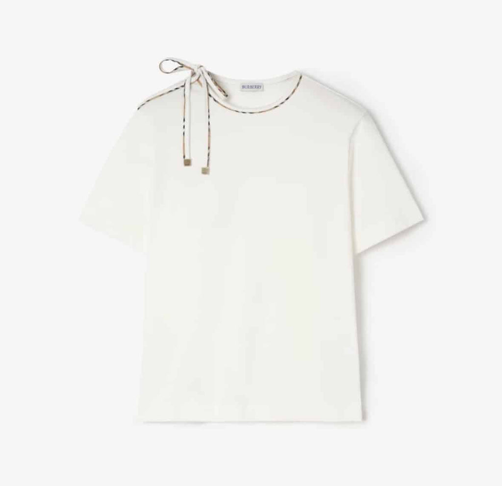 Tie-sleeve Cotton T-shirt