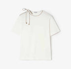Tie-sleeve Cotton T-shirt