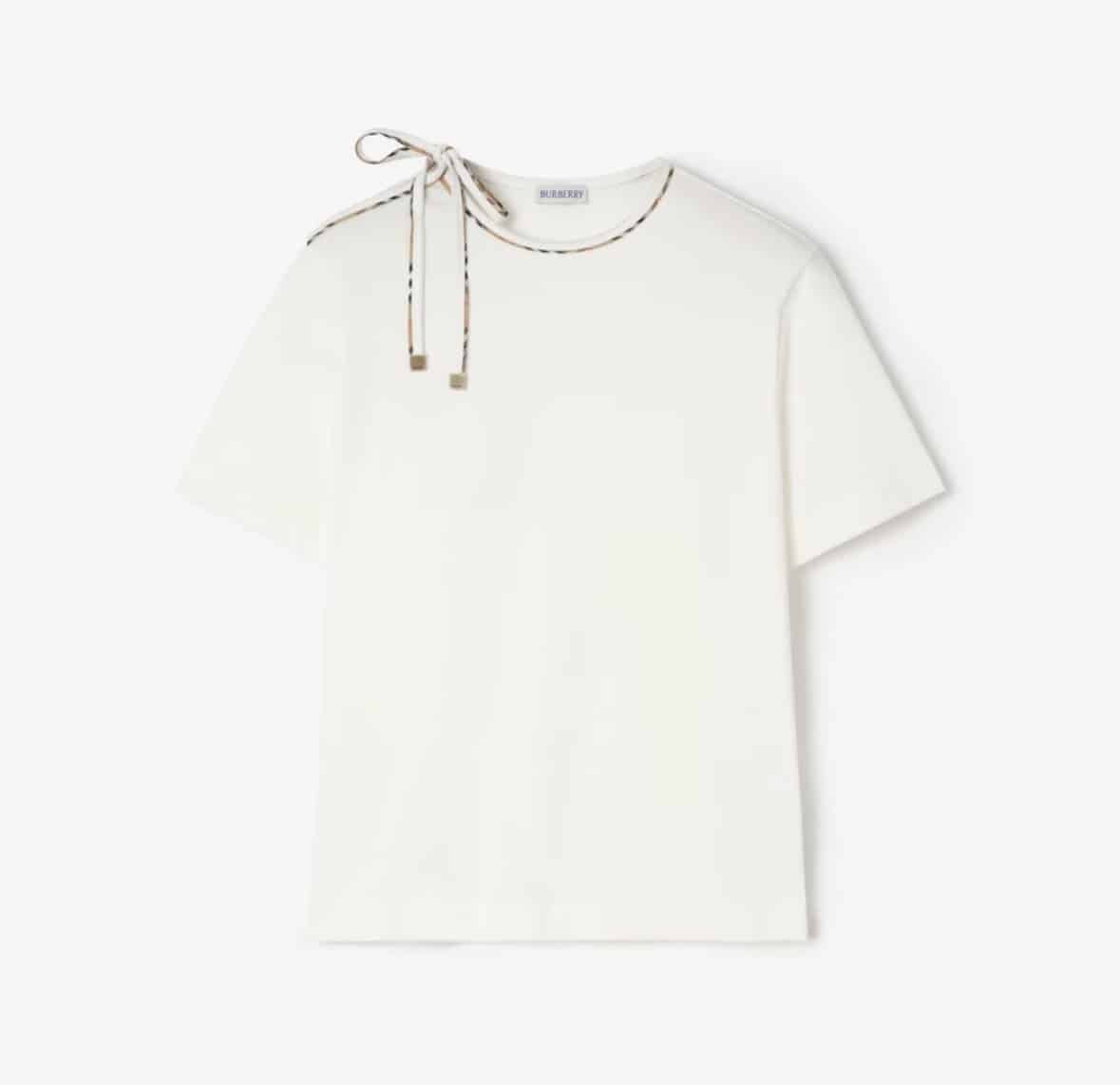 Tie-sleeve Cotton T-shirt
